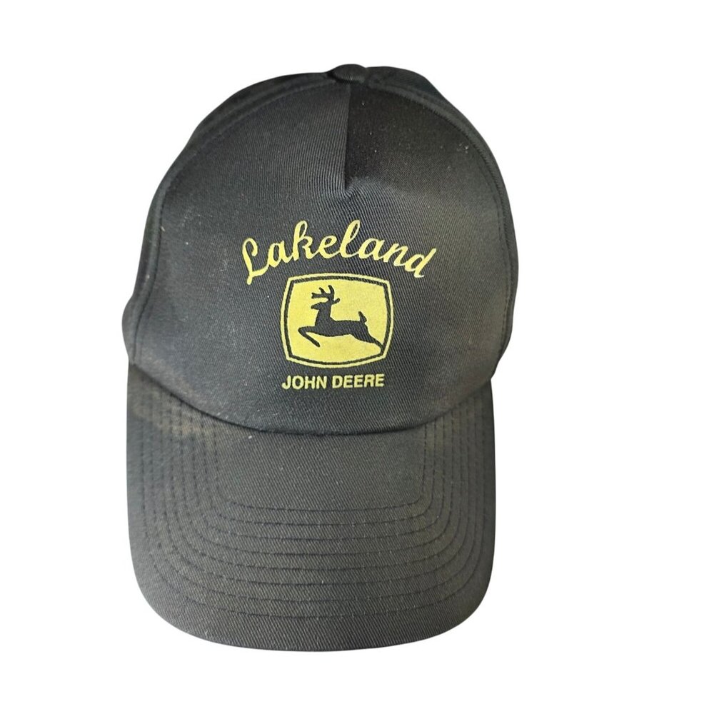 Lakeland John Deere cap Black Adjustable Baseball hat Toppers Brand
